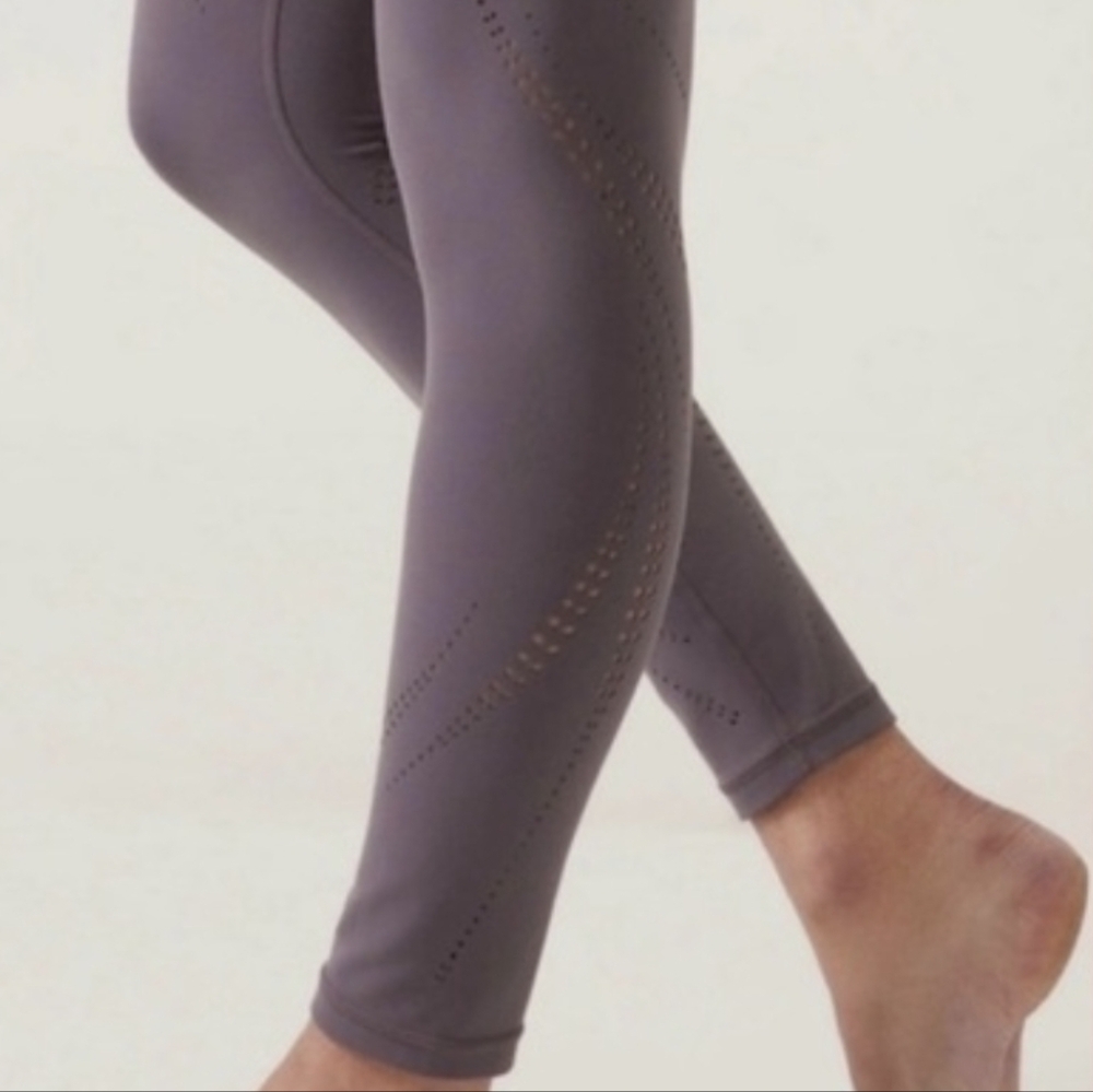 Athleta 7/8 Salutation Laser Cut Leggings